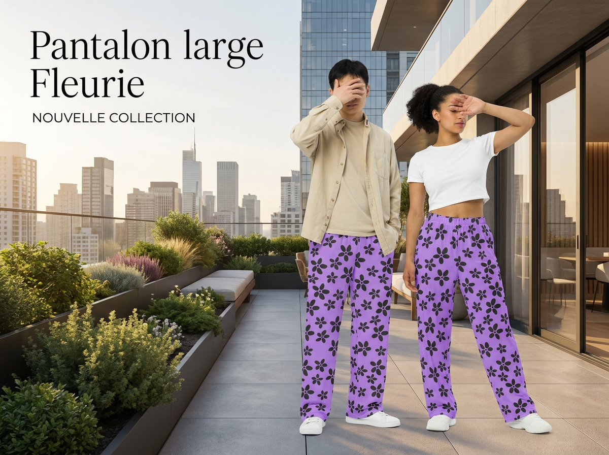 Pantalon large Fleurie