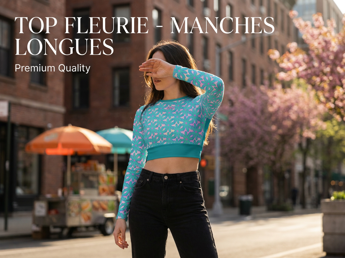 Top Fleurie - manches longues
