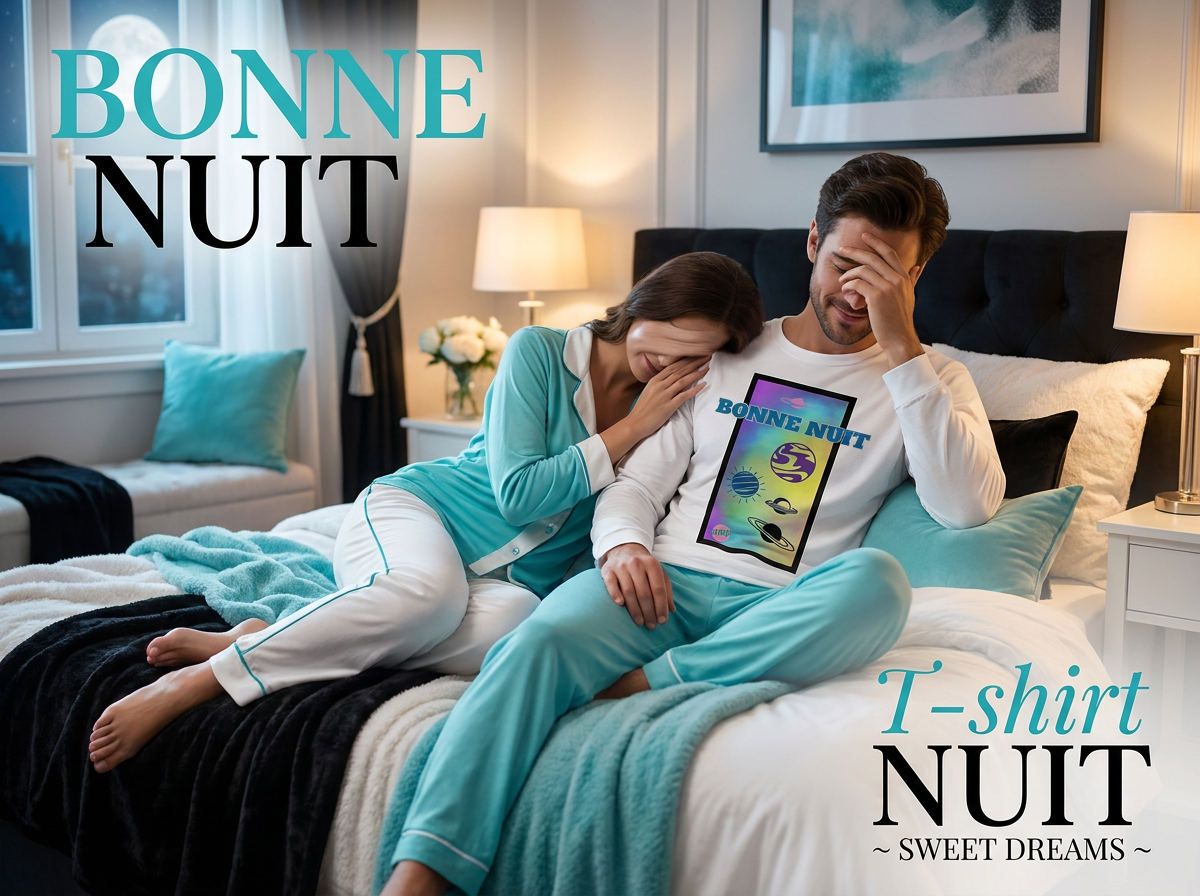 T-shirt BONNE NUIT - Manches Longues - unisexe