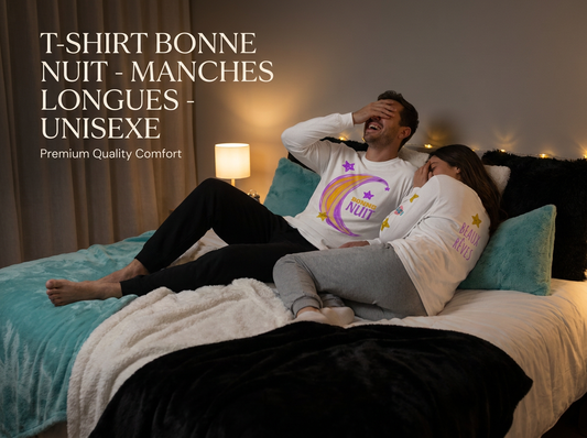 T-shirt BONNE NUIT - Manches Longues - unisexe