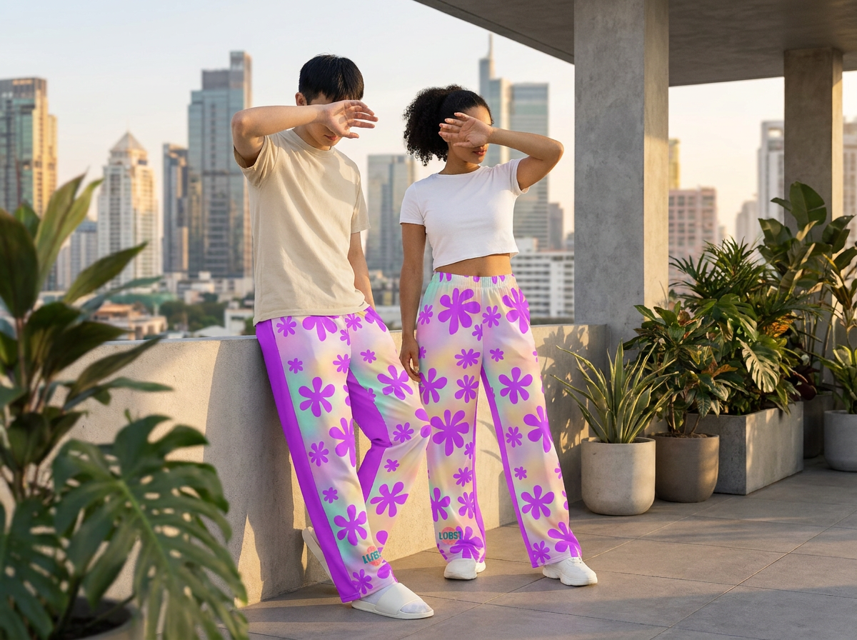 Pantalon large Fleurie