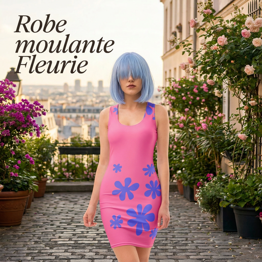 Robe moulante Fleurie